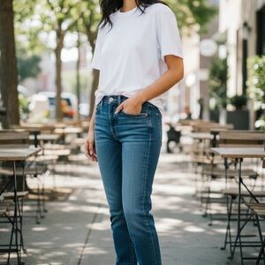 Agolde Straight Leg Blue Jeans